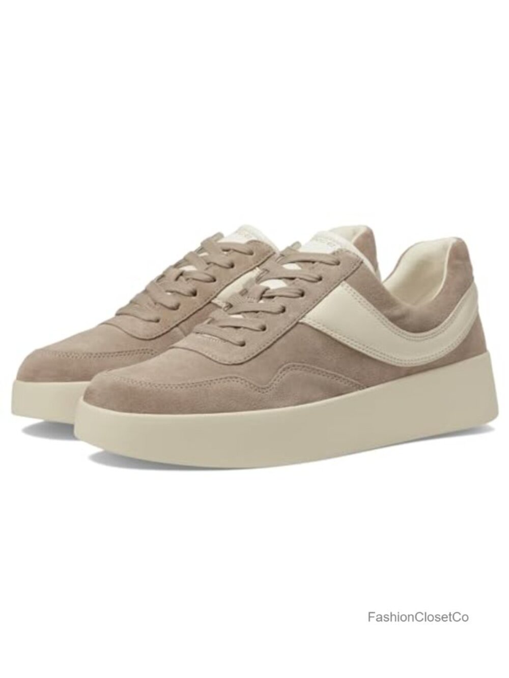 Vince Warren Court Lace Up Sneakers Leather Suede Women's Retro Fashion
